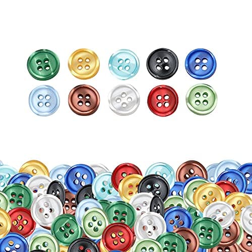 NiacisweBouton a Coudre 250 Pièces Boutons Mercerie Bouton Vetement Rond bouton Boutons Colorés Artisanat Bouton en Résine Bouton Couture pour Couture et Tricot Bricolage Ornement Fait à la Main