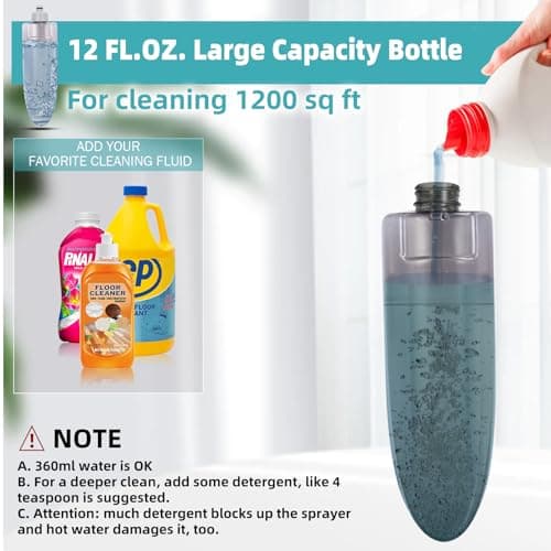 Balai Lave Sol avec Vaporisateur, Microfibre Balai Pulvérisateur Spray Mop avec 4 Tampons de Rechange et 1* Porte Balai pour la Maison, la Cuisine, Le Bois Dur, Le Stratifié, Le Bois, la Céramique