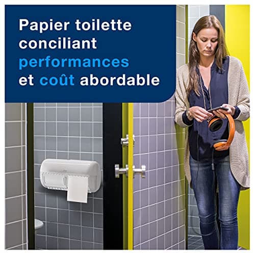 Tork 120776 Papier toilette universel / Compatible avec le système T4 / 2 plis / lot de 30 (30 x 400 feuilles)