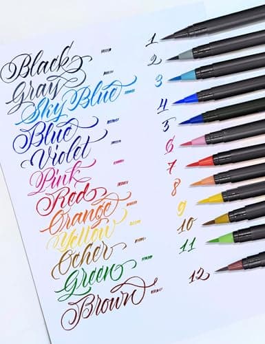 STATIONERY ISLAND Feutres Pinceaux 36+1 Feutre Aquarelle Stylo Aquarelle Feutre Pinceau Peinture Pinceau Reservoir Brush Pen Pour Coloriage calligraphie Enfants & Adulte