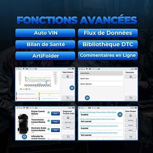 TOPDON ArtiDiag600S Valise Diagnostic Auto OBD2, Outil Diagnostic Voiture pour 4 Systèmes, 9 Fonctions de Réinitialisation sur Huile/Frein/SAS/BMS/ABS/DPF/TPMS/Accélérateur, Fonctions OBD2 Complètes