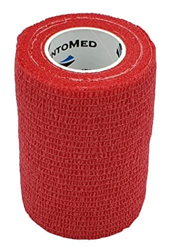 PintoMed - Bandage Cohésif - Rouge - 6 Rouleaux X 7,5 cm X 4,5 m Autoadhésif, Sports Bande, Premiers Secours Adhésif, Vet Wrap