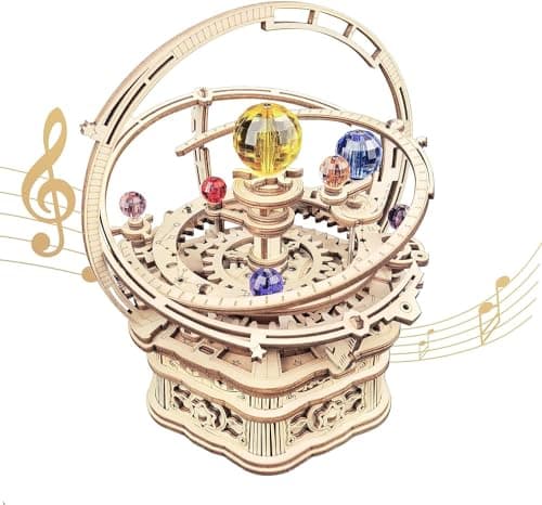 Robotime Puzzle 3D en Bois Mécanique - Boîte à Musique Astronomie Nuit étoilée - Kit Bricolage Artisanat - Cadeau pour Adolescents et Adultes - Cadeaux pour La Fête des Mères