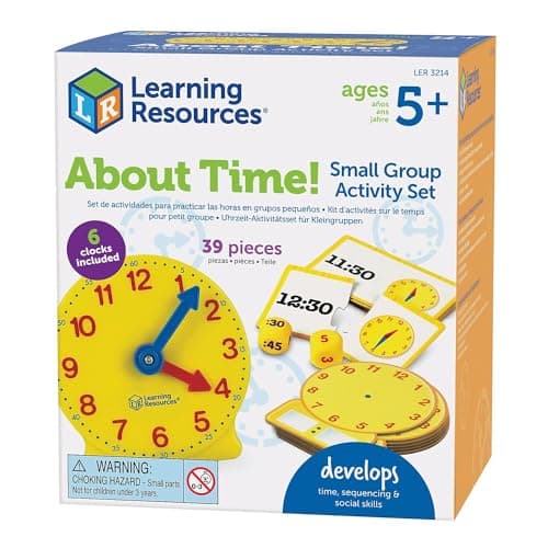 Learning Resources Lot de 6 kits d’activités sur l’heure en petit groupe About Time