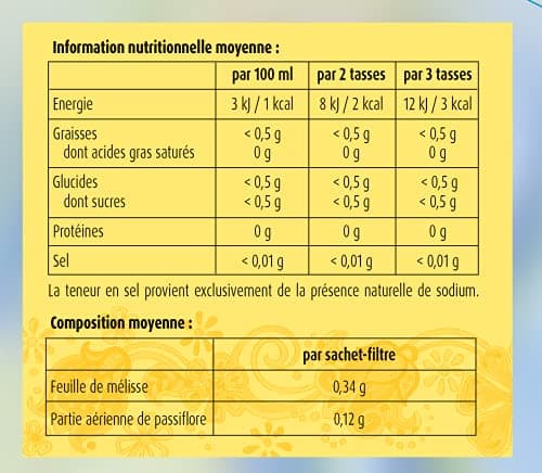 Salus Tisane Calme & Sérénité aux Fleurs de Bach AB - À Base de Mélisse, de Passiflore et d'Élixirs Floraux - Relaxation, Détente - 15 Sachets