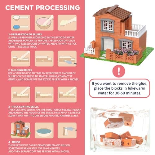 Buroku - Jeu de Construction de Maison en Briques avec Lumières | 270 Pièces en Plastique ABS Sûres pour Les Enfants | Améliore Les Compétences Précoces et Le Développement de l'Intelligence