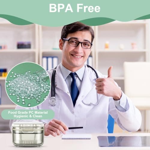 ACWOO Boîtes pour Prothèses Dentaires, Boîte de Dentier, Boîte de Rangement pour Fausses Dents, Boîte à Dentier avec Passoire, Boite Appareil Dentaire, pour Stockage et Trempage des Protège-dents
