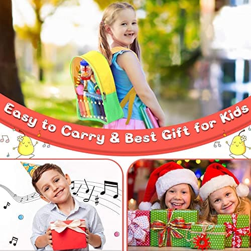 Jojoin Instrument de Musique Bebe - 25PCS Instrument de Musique Enfant avec Tambour Xylophone - Jeux Enfants 2 3 4 Ans - Jouet Enfant Bebe 1 2 3 4 Ans pour Fille Garçon - Jouets Musicaux en Bois