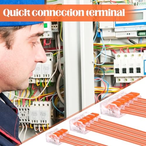 50 Pieces Connecteurs Électriques Rapide avec Levier, Connecteur Electrique, Connecteur d'écrou de Levier, Pour Fil de Câble Peut Être Librement Combiné,PA/PC Ignifuge