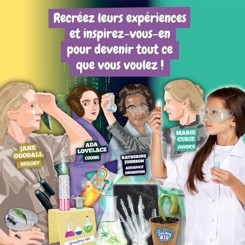 Science4you Les Filles dans la Science - Kit Éducatif avec 13 Experiences Scientifiques, et de Loisirs Créatifs de Fille 7 8 9 10 11 12+ Ans avec Activité Manuelle pour Enfant