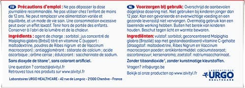 Alvityl - Comprimés Acerola 1000 - Acerola - Vitamine C - 30 comprimés 1/jour