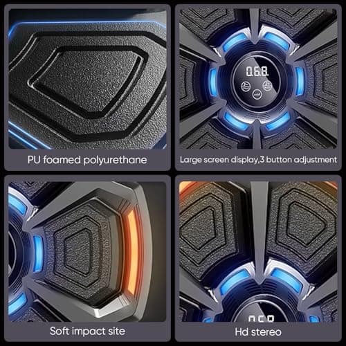 Machine de Boxe Musicale, Smart LED, Bluetooth, avec Gants de Boxe, Cible de Boxe Murale, 9 Modes de Vitesse et Mode de comptage pour Adultes et Enfants (Gants A)