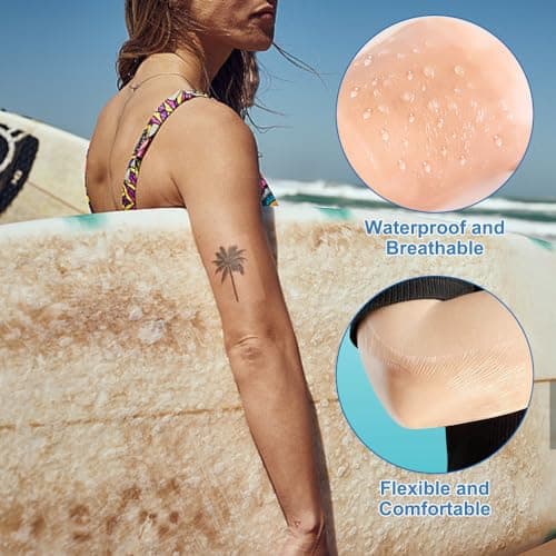 5cm X 10m Bandage Transparent Imperméable Pansement Tatouage Waterproof Etanche Post Surgical film de tatouage, Transparent AdhéSif Médical Bandage Sparadrap Anti-Allergique pour Sport Natation