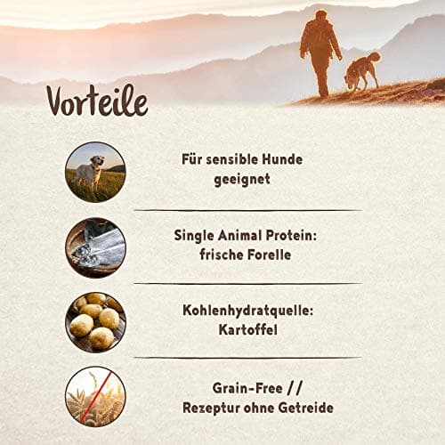 bosch HPC PLUS Truite et pomme de terre - Croquettes pour chiens adultes de toutes races - Monoprotéines - Sans céréales - 1 x 2,5 kg