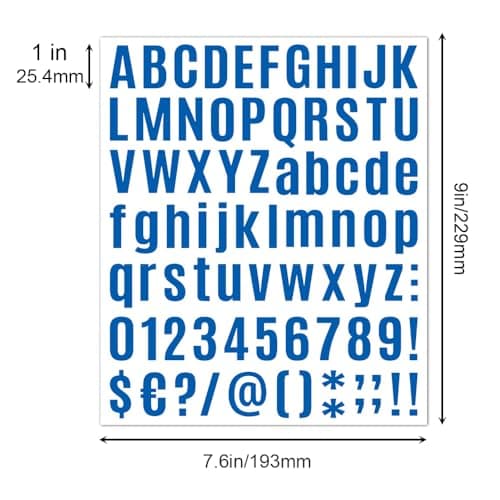 TRKETK 12 Feuilles Autocollant de Lettre Alphabet, Numéro Auto-Adhésifs en Vinyle Autocollant de Chiffre Alphabet a Chiffre Lettre Symbole pour Scrapbooking Fenêtre Porte Voiture Camion(12 couleurs)