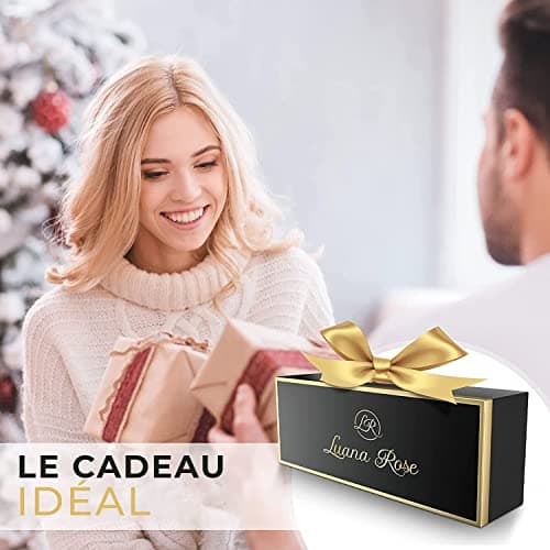 Luana Rose - Lot de 4 - Parfums Envoûtants - Bougies Naturelles à Base de Cire de Soja en Pot de Verre - Coffret Bougies Parfumées Cadeau Femme et Homm - Présentation Élégante
