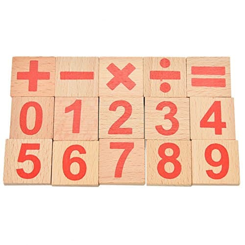 Natureich Montessori Mathématique Tableau Garçon et Fille, Enfants à Partir 3 Ans, Planche Empilage Éducatif, Jouets en Bois Boîte en métal Apprends à Compter, 0-9 Nombres, Motrices 1x1 Multiplication