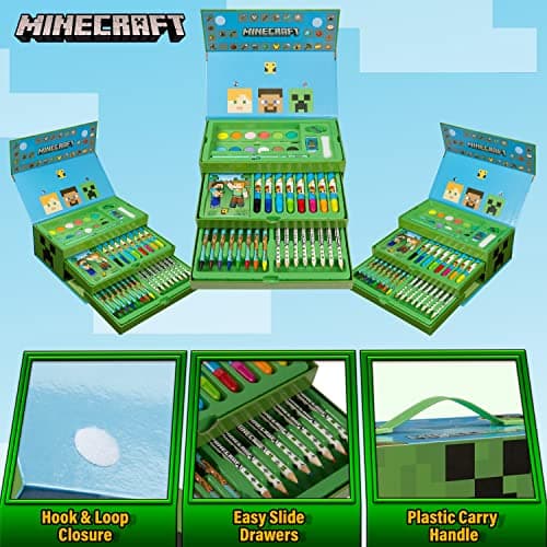 Minecraft Coloriage Enfant Malette Dessin et Peinture Garçon 40+ Pcs