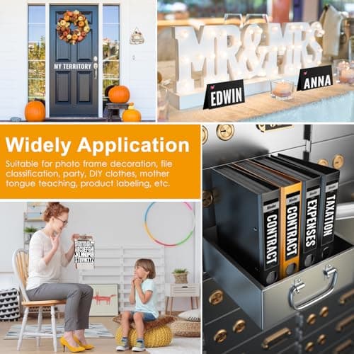 Lettres Autocollantes,10 Feuilles Lettres Majuscules Auto Adhésives Stickers Lettres Alphabet En Vinyle Lettre Adhesive Imperméable Stickers 25/50mm Pour Fenêtre Boîte Aux Lettres Scrapbooking Blanc