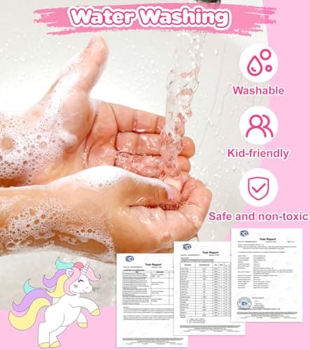 Ophy Feutres Coloriage Enfants - Set d'art pour Enfants avec Autocollants en Diamant Feutre Enfant Ensemble de Marqueurs Double Marqueur Livre de Coloriage Crayons Coloriage Enfant Cadeau Fille