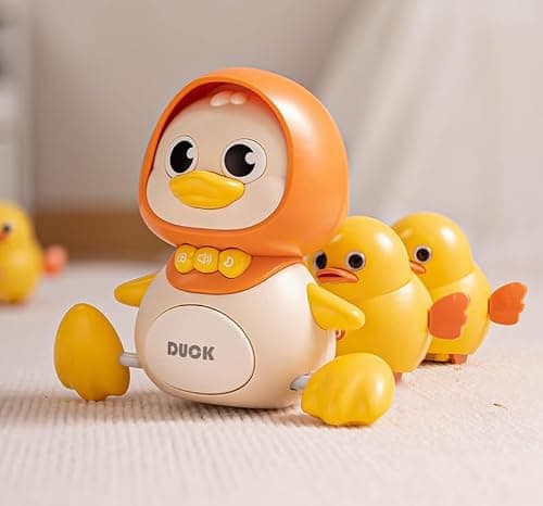 hahaland Jouet Bebe 1 an Canard Qui Marche Bebe, Jouet Bebe 6 Mois Jouets Musicaux avec Musique & Lumière, Jeux Montessori 1 an Jouet Enfant 1 2 Ans Cadeau Enfant 1 2 Ans Garcon Fille