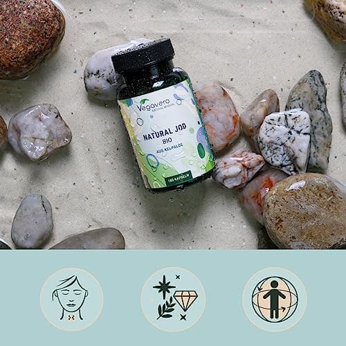 Iode BIO 150 μg | 100% NATUREL : Issu d’Algue Kelp | 6 Mois | Thyroide* + Antioxydant | SANS ADDITIFS et VEGAN | Vegavero®