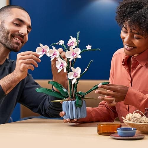 LEGO Icons L’Orchidée - Plantes ou Fleurs Artificielles d'Intérieur pour Décoration de Maison, Loisirs Créatifs pour Adultes, Collection Botanique 10311