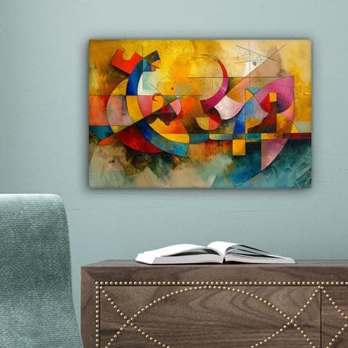 MuchoWow© Impression sur Toile Decoration Murale Peinture 30x20 cm Tableaux Decoratifs Muraux Décoration Chambre Art - Abstrait - Moderne