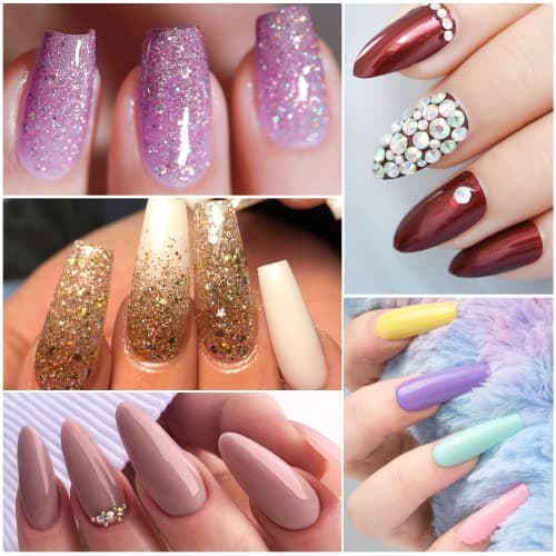 FINGEROOM Vernis Semi Permanent - 27 pcs Lot Vernis à Ongles Nail Gel UV LED Manucure Nail Polish Soak Off 24 Couleurs Populaire Avec Base et Matt Top Coat, 7.5ml