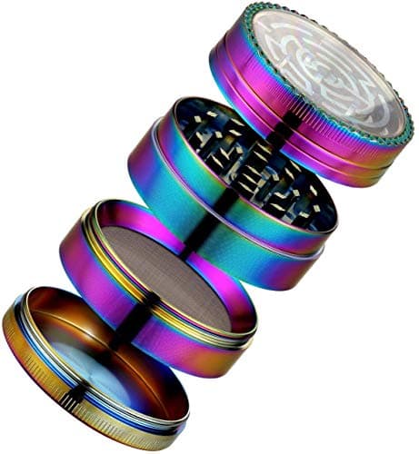 LIHAO Grinder Original Métal Forme Labyrinthe Moulin à Herbe en 4 Parties - Diamètre: 5.2cm