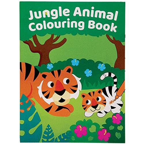 Baker Ross Mini Livre de Coloriage thème Jungle - Lot de 12, Activites Manuelles pour Enfants (FC992)