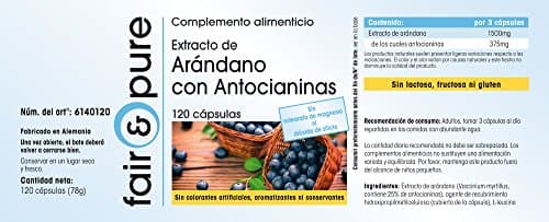 Fair & Pure® - Extrait de myrtille aux anthocyanines - avec 1500mg d'extrait de myrtille par dose journalière - 120 gélules véganes