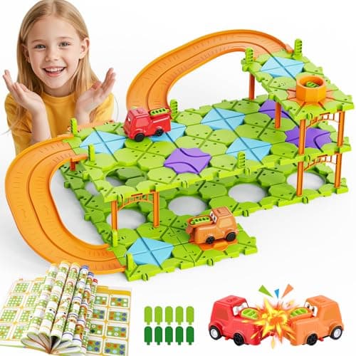 fygurso Jeux de société DIY STEM pour Enfants, Jouets Road Builder et Labyrinthe,Casse-tête Montessori pour 4-12 Ans, Stimulent l'intelligence, Cadeaux préscolaire