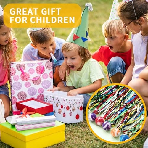 HAOYULUO 30 Pièces Balle Rebondissantes,Balle Rebondissante avec Ruban,Convient pour Les Fêtes d'enfants, Les Cadeaux d'anniversaire, Les Fêtes de Fin d'année et Autres Occasions