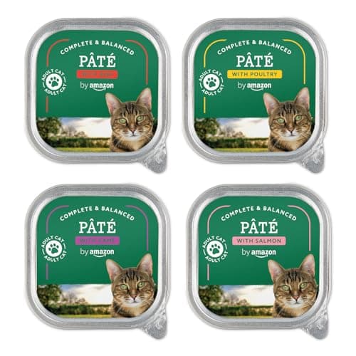 by Amazon Lot de 32 paquets de nourriture pour chat, mélange de pâtées, 100 g (anciennement Lifelong !)