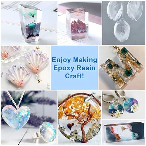 SigWong Résine Époxy Transparente 520ml Kit - 1: 1 Ratio Revêtement en résine époxy cristalline pour bois, Artisanat, De l'art, table, fabrication de bijoux, Tables de rivière