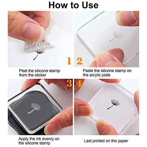 GLOBLELAND Papillon Pissenlit Tampons Transparents pour DIY Scrapbooking Fleur Sauvage Silhouette Silicone Timbre Transparent Sceaux pour Cartes Fabrication Photo Journal Décoration de la Maison