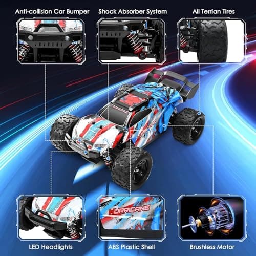 VAYOTOY Voiture Télécommandée Tout Terrain 36 KM/H 4WD 1:18 Grande Vitesse RC Voiture Adulte 2,4 GHz Voiture Radiocommandée Rechargeable électrique Crawlers Véhicule sans Fil pour Enfants Adults