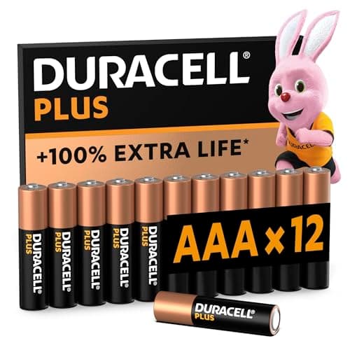 Duracell Plus Piles AAA (lot de 12) - Alcalines 1,5V - Jusqu’à 100% plus longtemps - Idéales pour les appareils du quotidien - Emballage 0% plastique - Conservation 10 ans - LR03 MN2400
