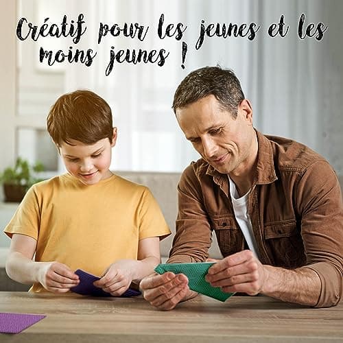 Craft Sensations Papier Origami Couleur 15 x 15 cm – 180 Feuilles d'Origami avec 9 Designs Différents Kit de Bricolage Enfant - Avec Instructions