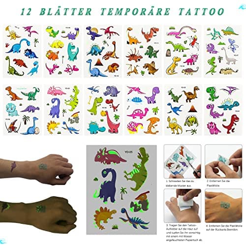 Liangding Dinosaure Party Jouet Anniversaire, 68 Pièces Pinata Dinosaure Cadeau avec Dinosaure Sacs Cadeaux Bracelets à Claquer Porte-clés et Tatouage Dinosaure Autocollants pour Enfants Faveurs Fête