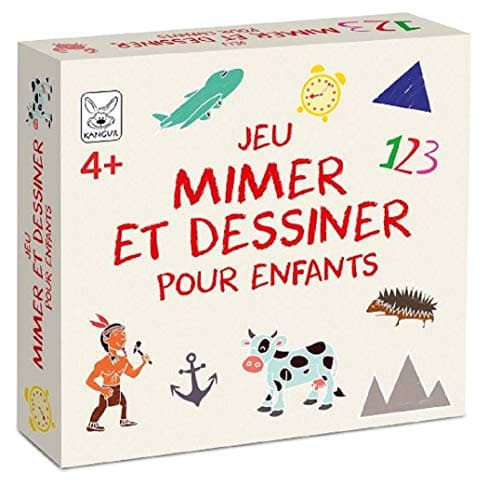 KANGUR Jeu Mimer et Dessiner pour Enfants Jeu de Plateau Familial Jeux de Société pour Enfants et Adultes dès 4 Ans
