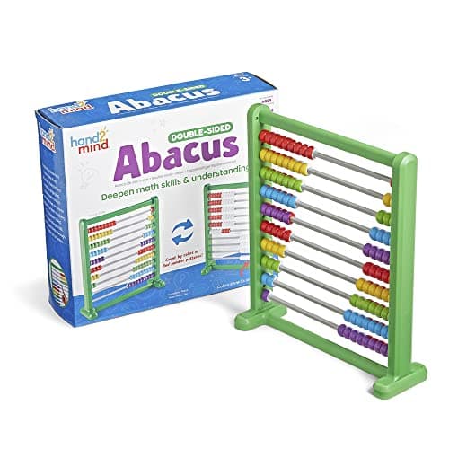 Learning Resources Boulier recto verso, boulier en plastique qui change de couleur pour enfants, maths avec des perles à compter pour enfants, boulier, jouet pour compter (jeu de 1), 3+