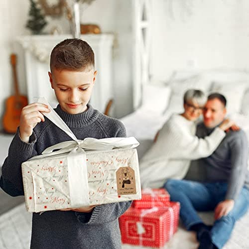 250PCS Étiquettes Autocollantes Noël Français en Papier Kraft Emballage Cadeau Joyeux Noël Stickers Accessoire Décoration Noël Carte de Vœux Merry Christmas Autocollantes