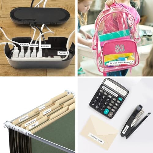 SUPVAN E10 Etiqueteuse inclut Étiquettes Autocollantes Imperméables, Smart App avec 40+ Polices, 150+ Modèles et 700+ Icônes, Idéale pour la Maison, la Cuisine, l'école, l'organisation et Le Bureau