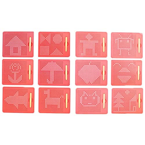 HONPHIER®Ardoise Magique Planche à Dessin Magnétique Tablette Magnétique Magnétique Jouet Educatif en Plastique avec Stylo pour Enfant Rouge
