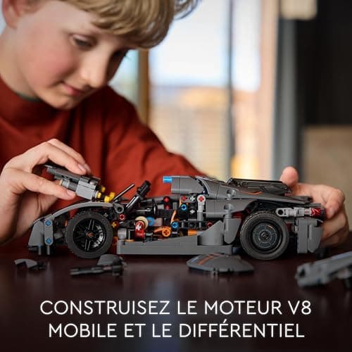 LEGO Technic Hypercar Koenigsegg Jesko Absolut Grise - Set de Construction - Véhicule pour Enfants - Maquette à Construire - Cadeau pour Les Passionnés de Sport Automobile 42173