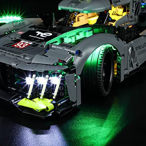 BRIKSMAX Kit d’éclairage à LED pour Lego Technic Peugeot 9X8 24H Le Mans Hybrid Hypercar - Compatible with Lego 42156 Blocs de Construction Modèle- Pas inclure l’Ensemble Lego