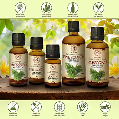 Huile Essentielle Pin 100ml - Pinus Sylvestris - Naturelle pour un Bon Sommeil - Beauté - Bain - Aromathérapie - Relaxation - Spa - Diffuseur Arôme & Lampe - Pine Scotch Oil