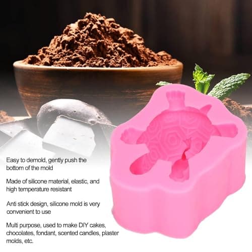 Agatige Moules en silicone avec trous en forme de tortue de mer, moules en silicone en forme de tortue 3D, Moule Silicone Tortue Moule à Fondant Tortue Pour bricolage de bijoux et d'artisanat